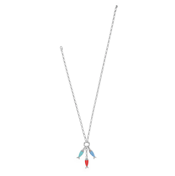 Sun & Sea Fish Trio Charm Necklace