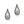 Load image into Gallery viewer, Ferrara La Crima Post Earrings
