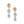 Load image into Gallery viewer, Cascade Drops Trio Post Drop Earrings
