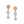 Load image into Gallery viewer, Cascade Drops Trio Post Drop Earrings
