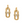 Load image into Gallery viewer, Meridian Aurora Link Post Drop Earrings

