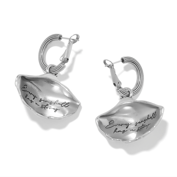 Lunar Tide Charm Hoop Earrings