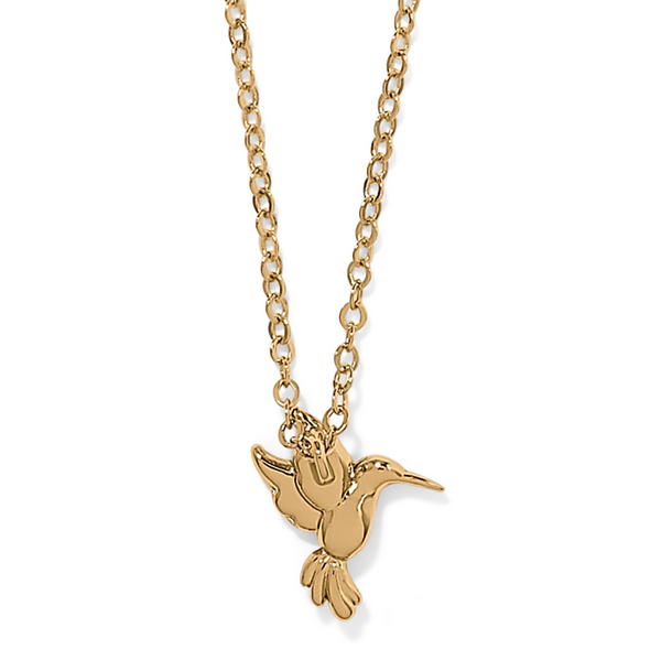 Enchanting Gem Hummingbird Necklace