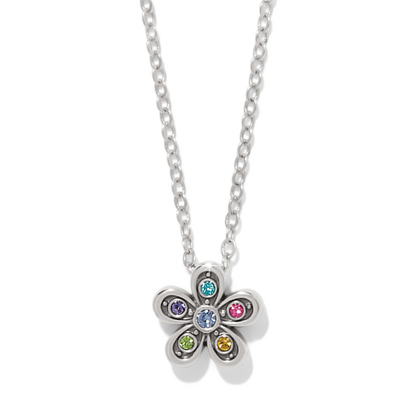 Enchanting Gem Flower Necklace