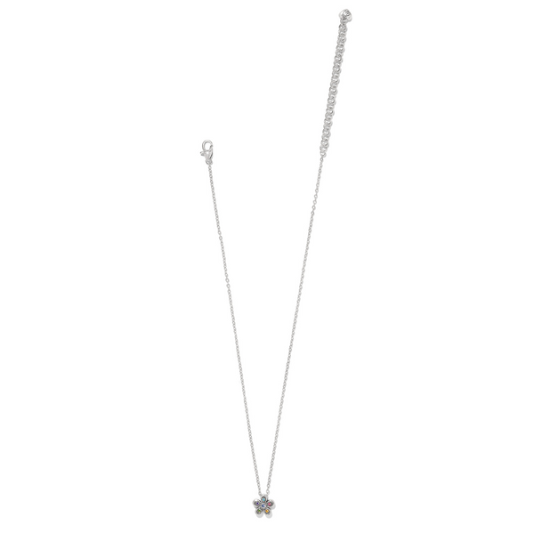 Enchanting Gem Flower Necklace