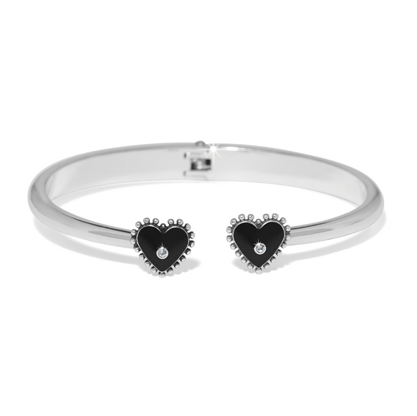 Pretty Tough Amour Heart Open Hinged Bangle