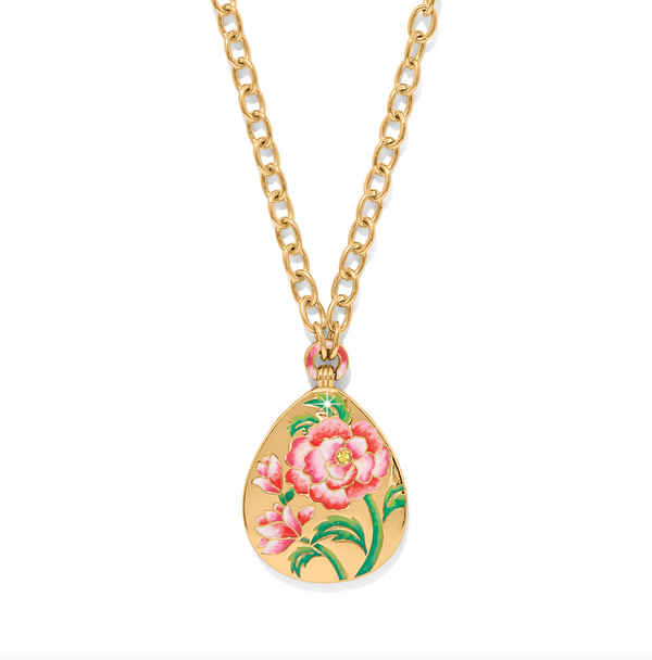 Rose Petal Teardrop Necklace