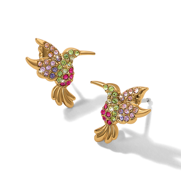 Enchanting Gem Hummingbird Earrings