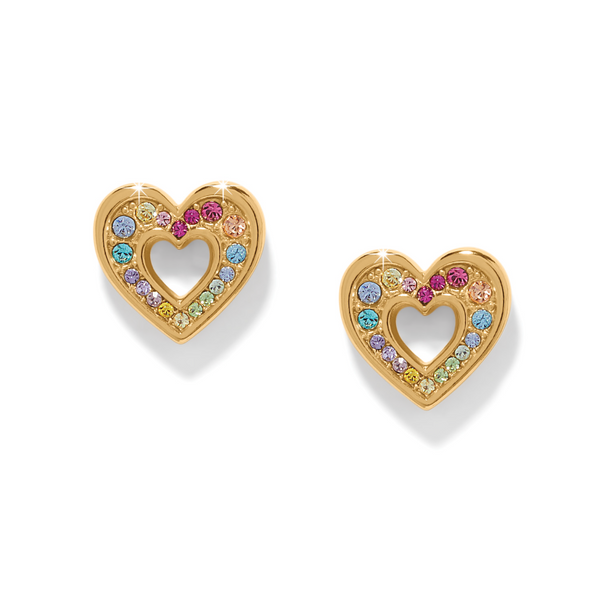 Enchanting Gem Heart Earrings