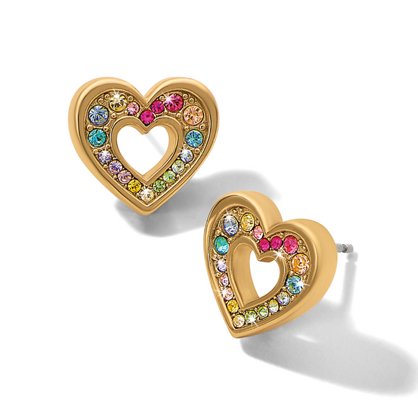 Enchanting Gem Heart Earrings