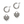 Load image into Gallery viewer, Pebble Sweet Hearts Reversible Charm Hoop Earrings
