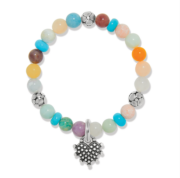 Pebble Sweet Hearts Charm Stretch Bracelet