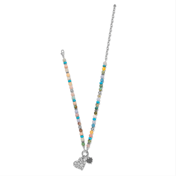 Pebble Sweet Hearts Token Charm Necklace