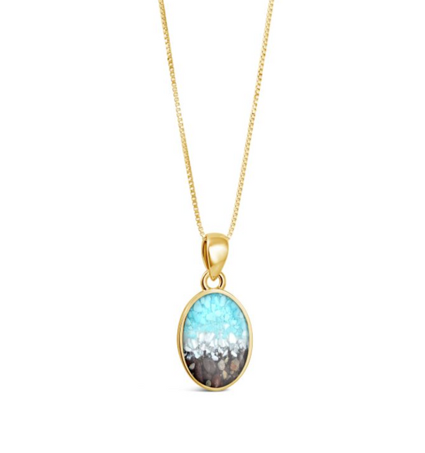 Sandrop Necklace - 14k Gold Vermeil - Ocean Gradient