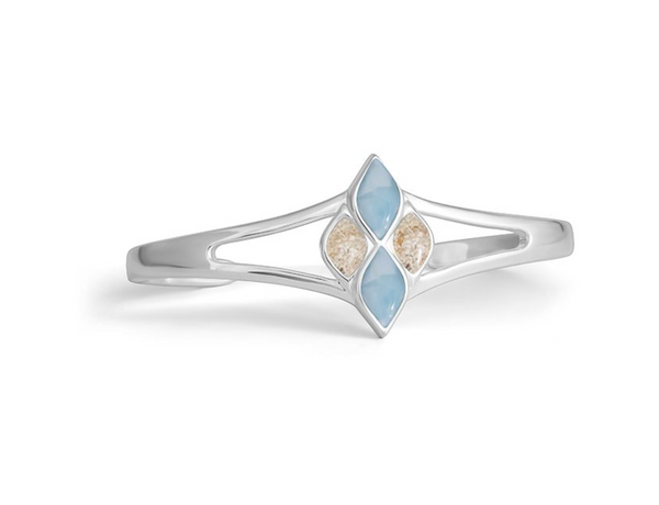 Tidepoint Cuff Bracelet - Larimar & Sand