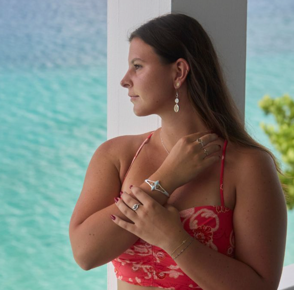 Tidepoint Cuff Bracelet - Larimar & Sand