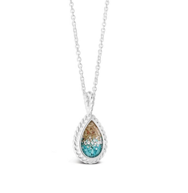 Modern Mermaid Necklace by Captain Kate - Diamond & Turquoise Gradient