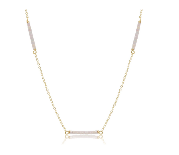 15" Choker Simplicity Chain Gold - Hope Bliss - Silky White