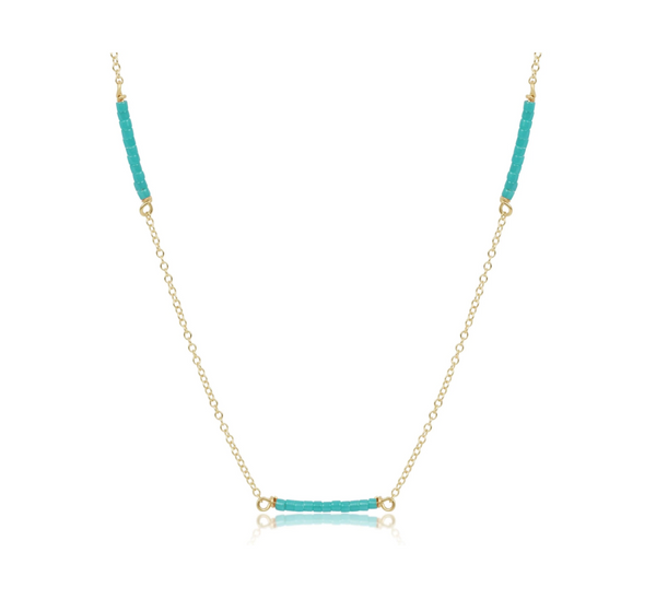 15" Choker Simplicity Chain Gold - Hope Bliss - Turquoise