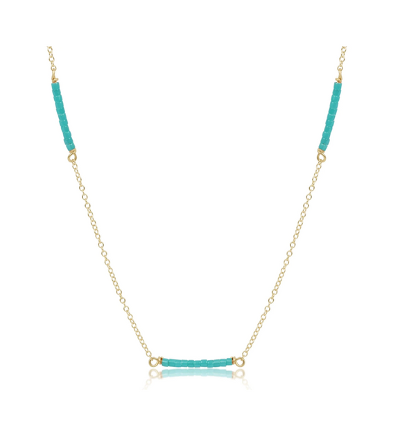 15" Choker Simplicity Chain Gold - Hope Bliss - Sea Glass