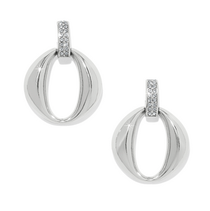 Meridian Classic Crescent Post Drop Earrings