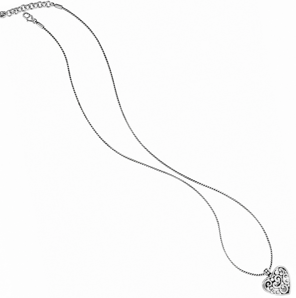 Contempo Heart Badge Clip Necklace
