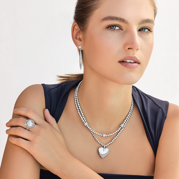Meridian Petite Wave Heart Necklace
