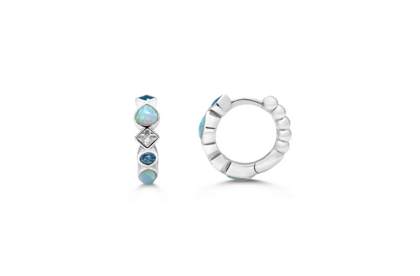 You're a Gem – Huggie Hoop (Blue Aura)