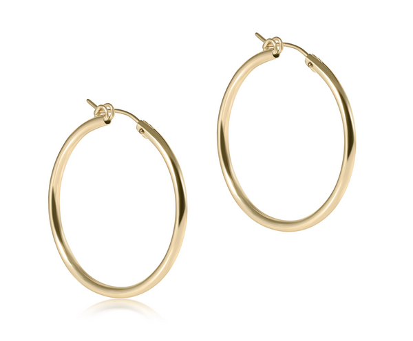 Round Gold 1.25" Hoop - Smooth