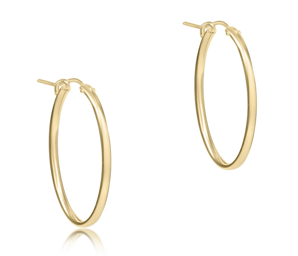 Oval Gold 1" Hoop - Smooth