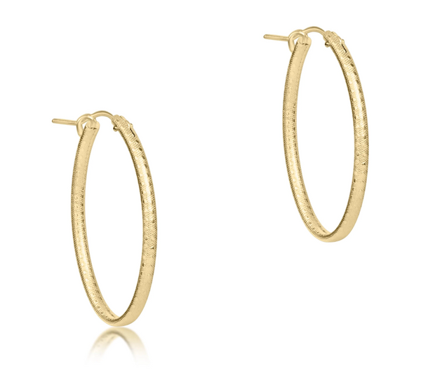 Oval Gold 1" Hoop - Textured