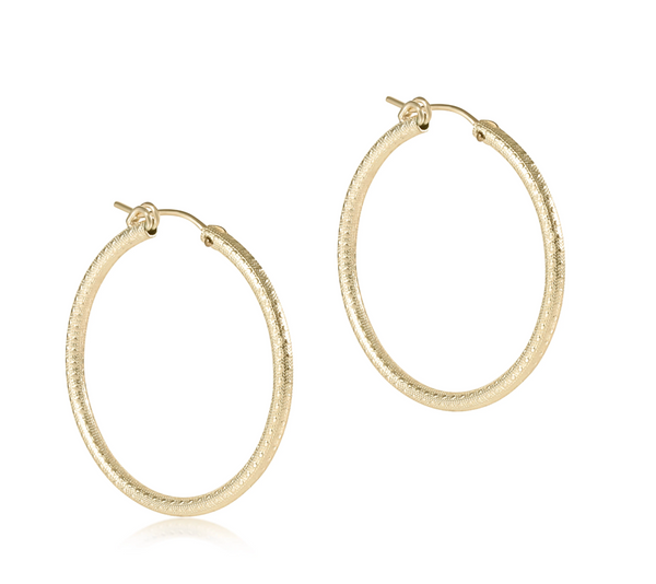 Round Gold 1.25" Hoop - Textured