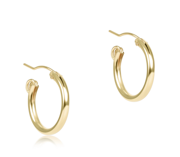 Round Gold 0.5" Hoop - Smooth