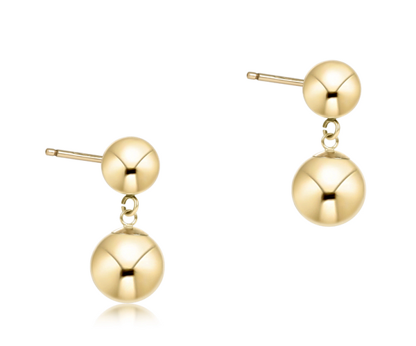 Classic 10mm Ball Drop Stud - Gold