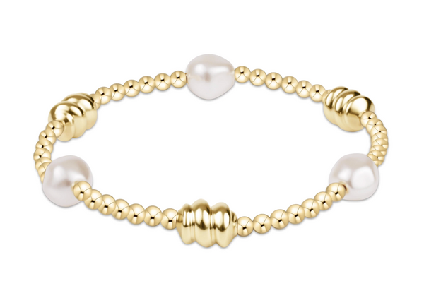 Admire Gold & Admire Pearl 3mm Gold Bracelet