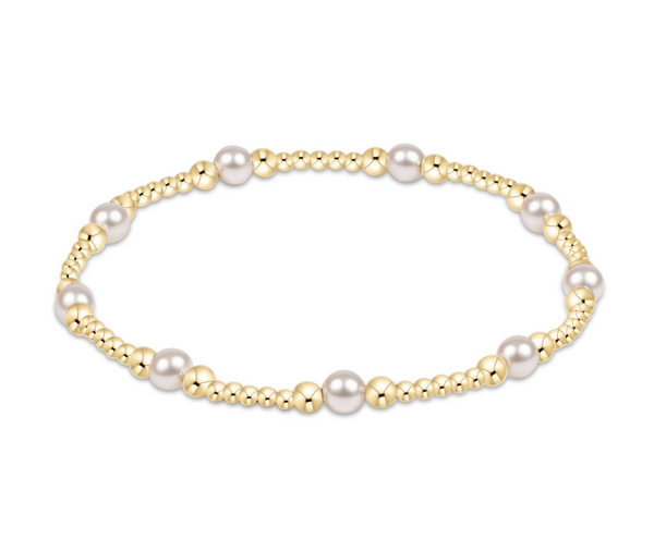 Purpose Pearl 4mm Gold Bracelet