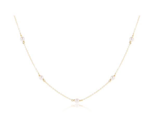 Choker Simplicity Chain Gold - Pearl 4mm