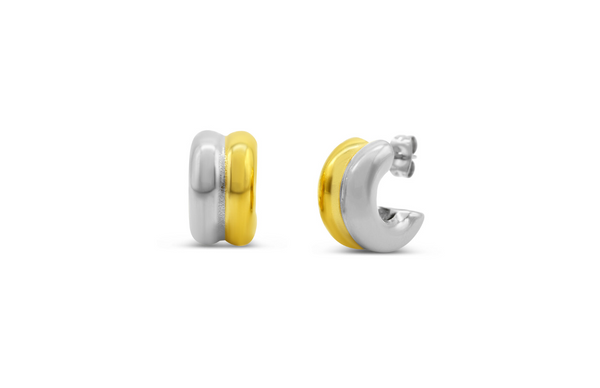 Roni Hoop Earring - Two Tone
