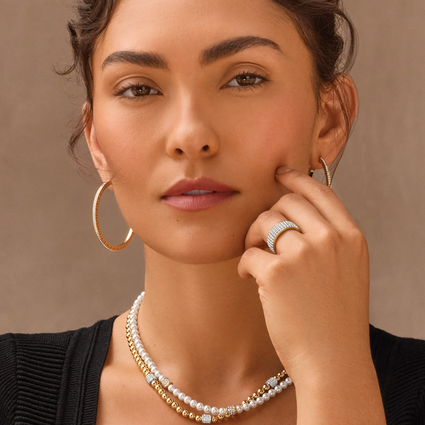 Meridian Petite Pearl Station Necklace