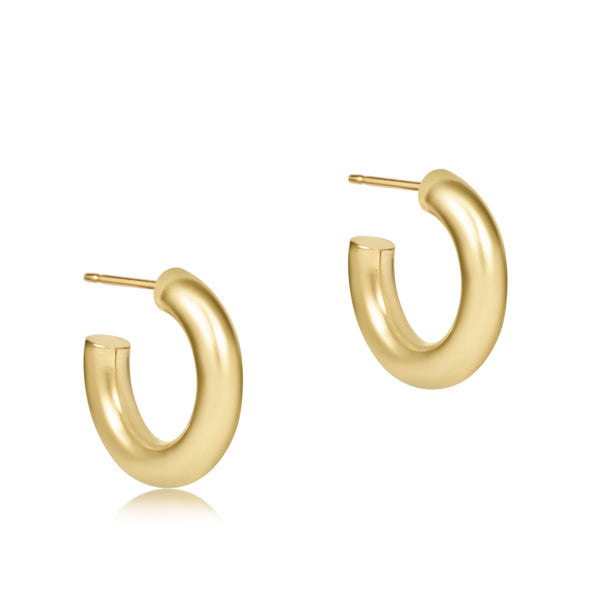Round Gold .5" Post Hoop - 4mm
