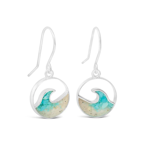 Cresting Wave Drop Earrings - Turq Gradient