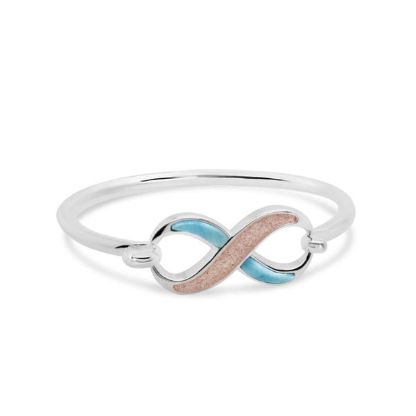 Infinity Bracelet Larimar and Sand