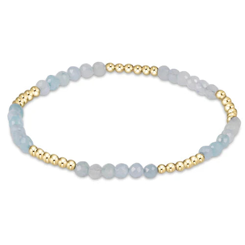 Blissful Pattern 2.5mm Bead Bracelet -aquamarine