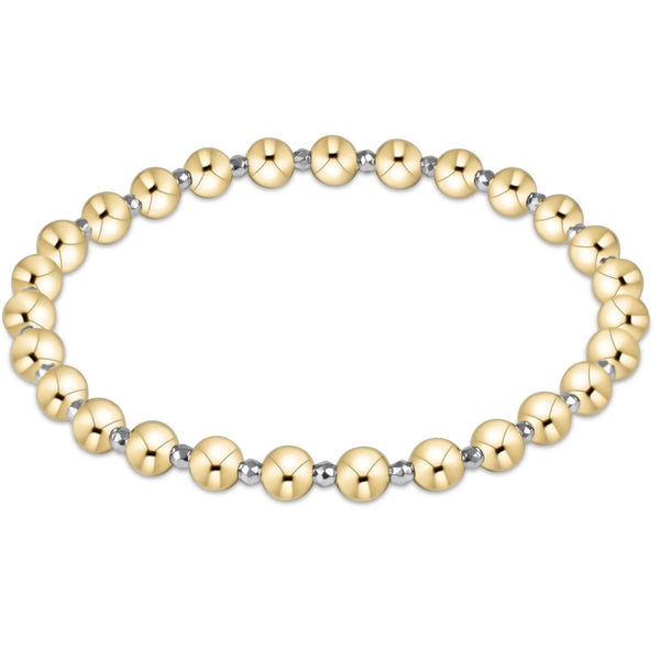 Bright Silver Faceted Hematite Grateful Pattern - 5mm Bead Bracelet