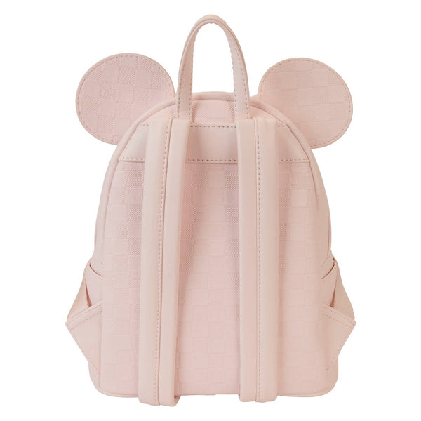 Loungefly Disney Minnie Ear Mini Backpack- Light Pink Checkered