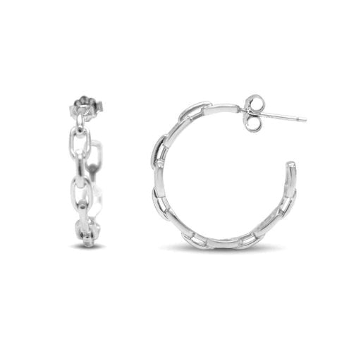 Paperclip Hoop - Silver