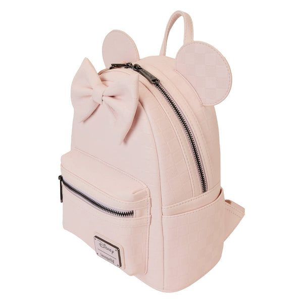 Loungefly Disney Minnie Ear Mini Backpack- Light Pink Checkered