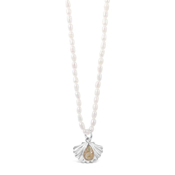 Coastal Shell Pearl Necklace