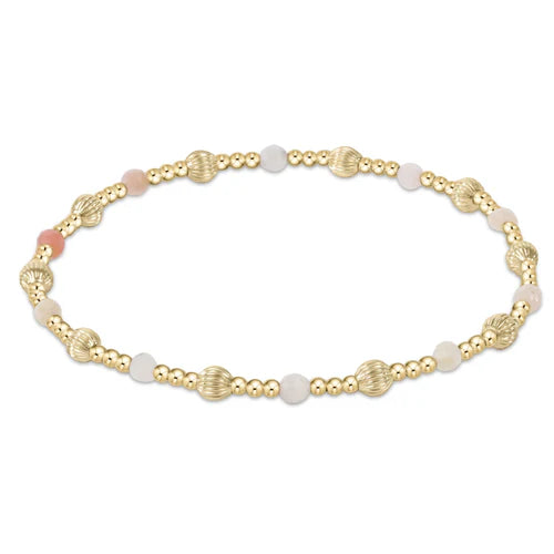 Dignity Sincerity 4mm Bead Bracelet - pink opal