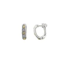 Oval Link Collection - Two-Tone Snuggy Earrings